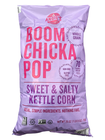 Angie's BOOMCHICKAPOP, Sweet & Salty Kettle Corn Popcorn, 25 OZ (1 LB 9 OZ)