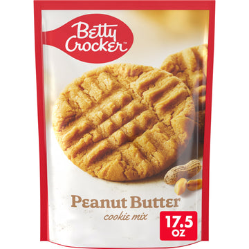 Betty Crocker Peanut Butter Cookie Mix, Baking Mix, 17.5 oz. (Pack of 12)