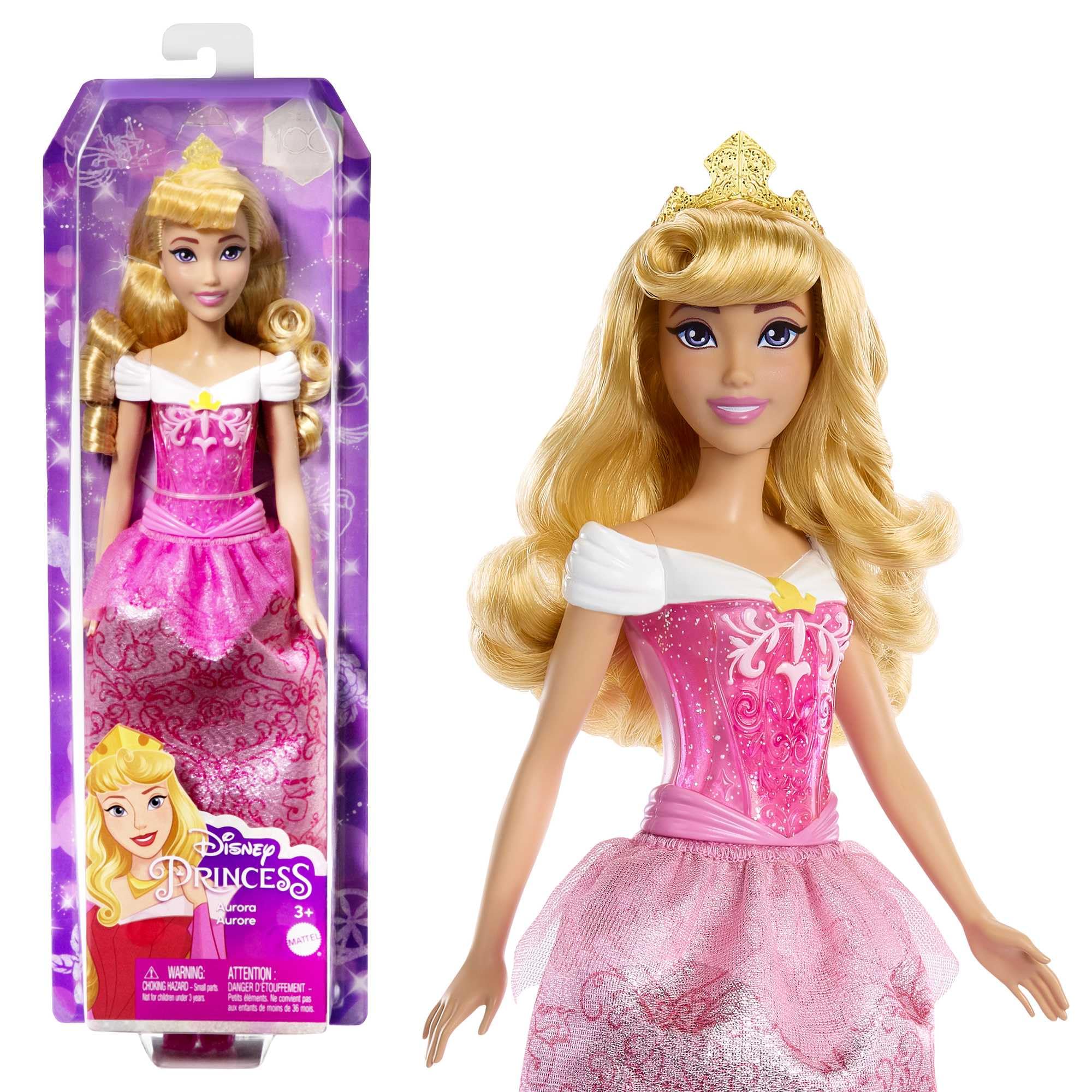 Mattel Disney Princess Dolls, Aurora Sleeping Beauty Posable Fashion Doll with Sparkling Clothing and Accessories, Mattel Disney Movie Toys