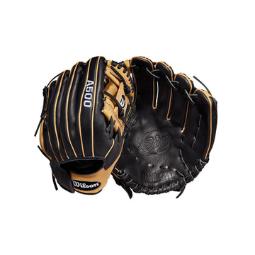 Wilson 2022 A500 Siren 11.5" Fastpitch Infield Glove - Right Hand Throw, Black/Blonde/White