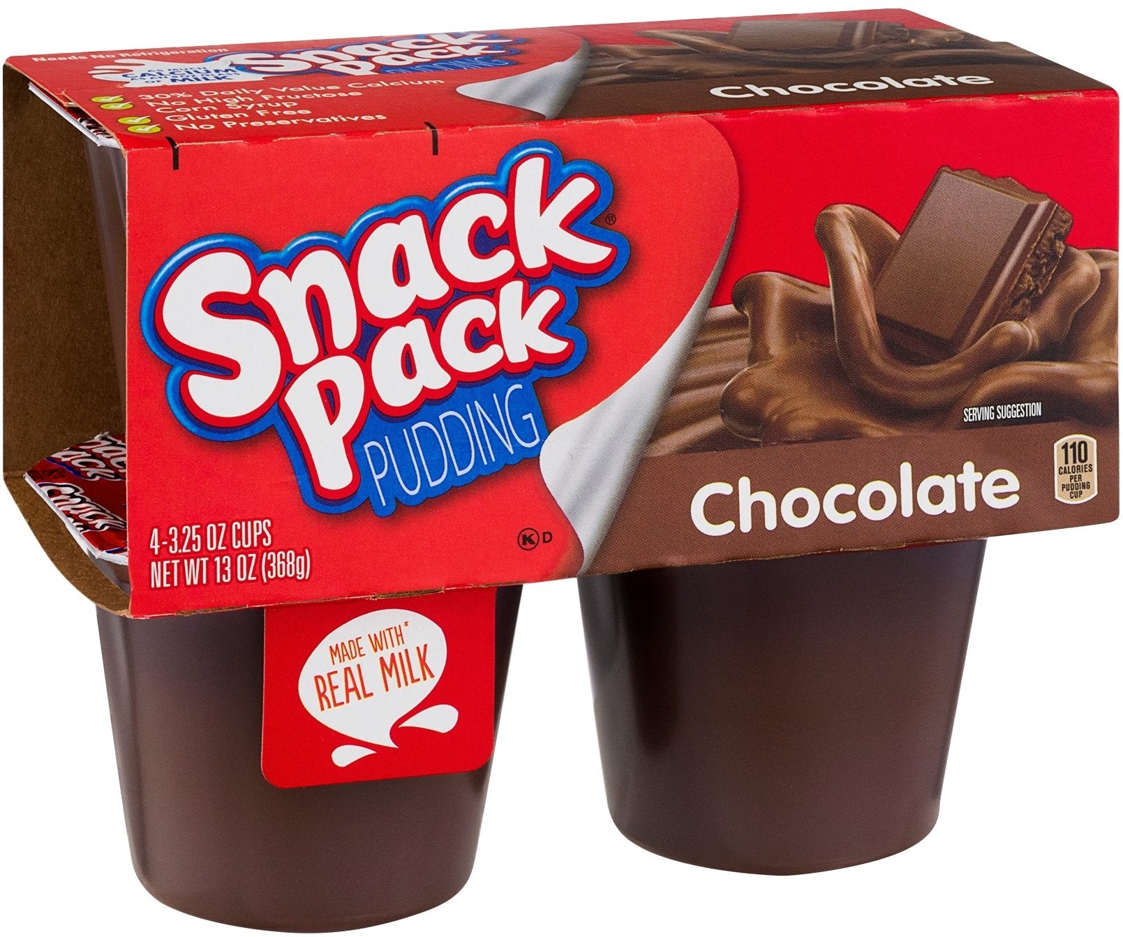 Hunt's Snack Pack 4-Chocolate Pudding, 3.5 oz Cups (Pack of 16)