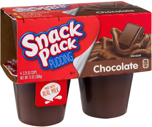 Hunt's Snack Pack 4-Chocolate Pudding, 3.5 oz Cups (Pack of 16)