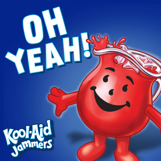 Kool-Aid Jammers Blue Raspberry Flavored Juice Drink (40 Pouches, 4 Boxes of 10)