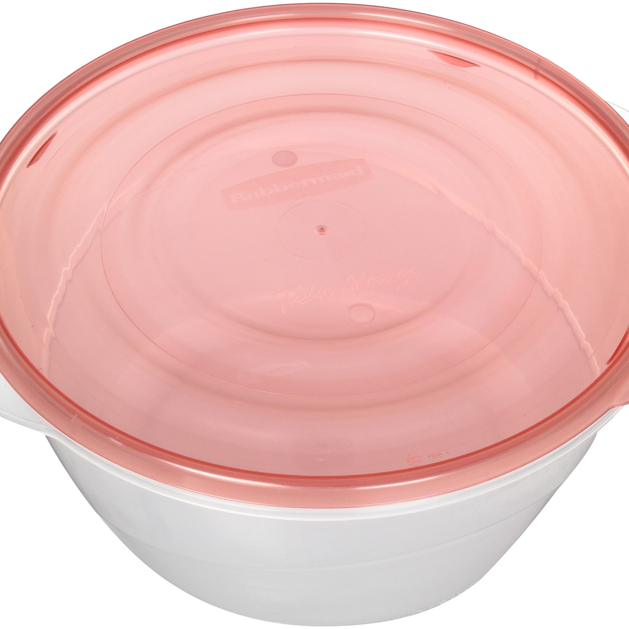 Rubbermaid Take Alongs Large Round Storage Container (Pack of 2) 15.7 Cups / 3.7 L - Red Top