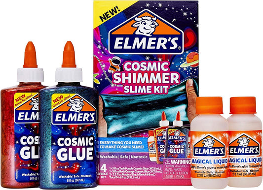 Elmer's Cosmic Shimmer Slime Kit, Contains Elmer's Cosmic Liquid Glue and Elmer's Magical Liquid Slime Activator, 4 Count