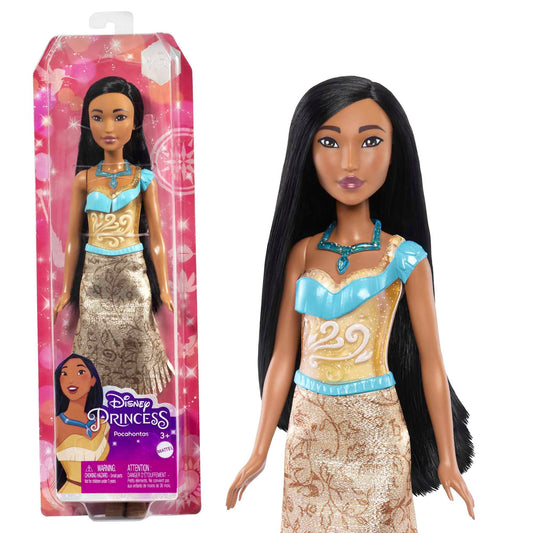 Mattel Disney Princess Dolls, Pochantas Posable Fashion Doll with Sparkling Clothing and Accessories, Mattel Disney Movie Toys