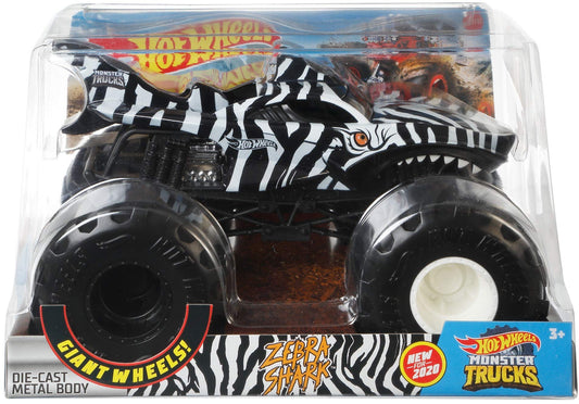 Hot Wheels Monster Trucks Shark Wreak, 1:24 Scale for kids age 3, 4, 5, 6, 7, & 8 Years Old Great Gift Toy Trucks Large Scales