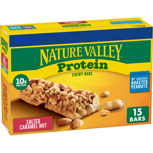 Nature Valley Protein Granola Bars, Salted Caramel Nut, Snack Bars, 15 ct