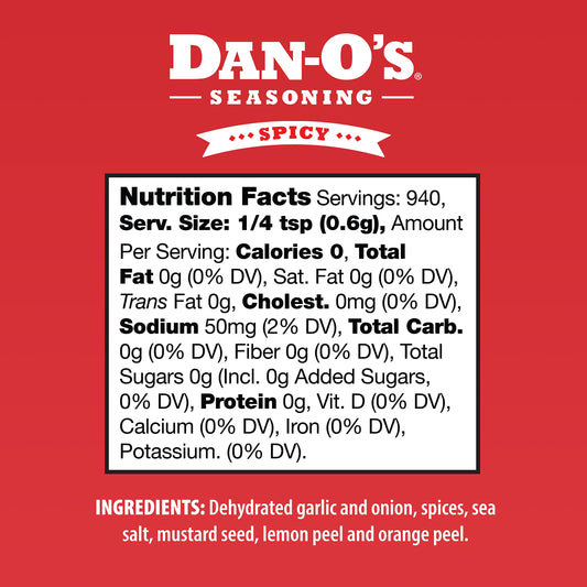 Dan-O’s Seasoning Spicy | Large Bottle | 1 Pack (20 oz)