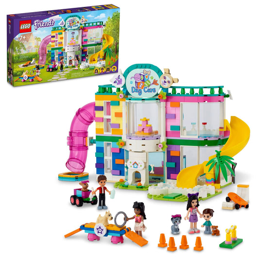 LEGO Friends Pet Day-Care Center 41718 Animal Set, Heartlake City Toy, Birthday Gifts for Kids, Girls and Boys 7 Plus Years Old, with Doggy Figure & 3 Mini Dolls