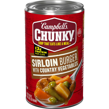 Campbell's Chunky Sirloin Burger with Country Vegetables Soup, 18.8 oz. Can