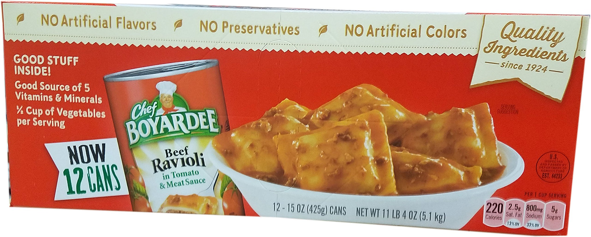 Chef Boyardee Beef Ravioli, 180 Ounce