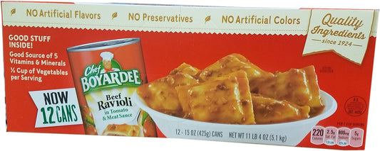 Chef Boyardee Beef Ravioli, 180 Ounce