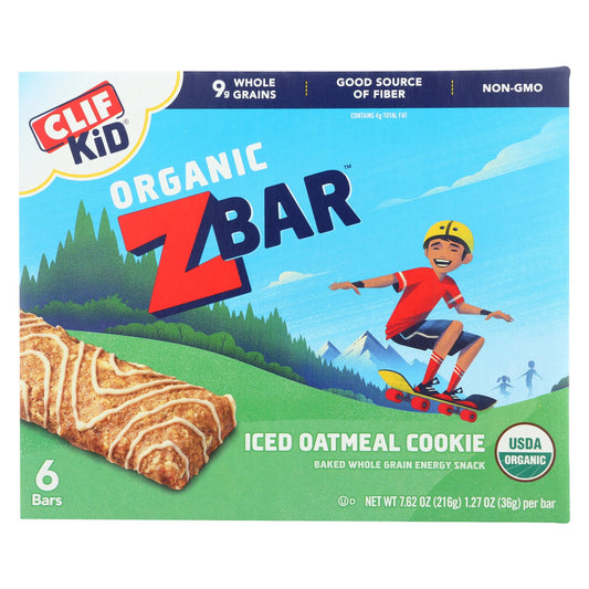 Clif Kid Zbar Organic Iced Oatmeal Cookie Energy Bar, 7.62 Ounce - 12 per case.12