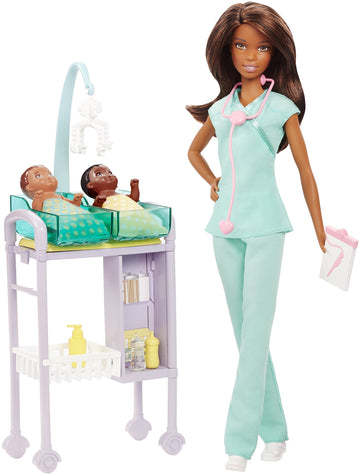 Barbie Careers Baby Doctor Doll Playset, Brunette