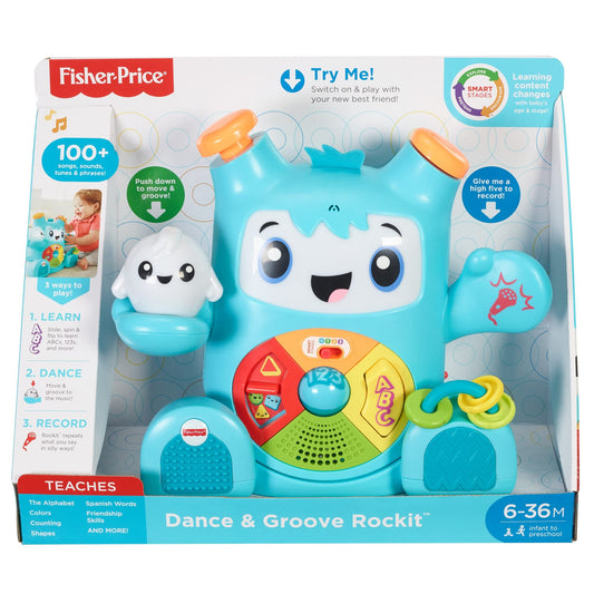 Fisher-Price Learning Toy Dance & Groove Rockit With Interactive Music Lights And Phrases For Infants And Toddlers