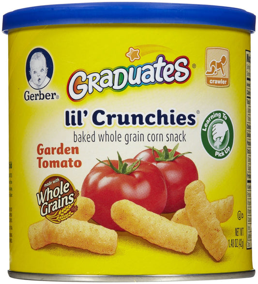Gerber Graduates Lil' Crunchies, Garden Tomato, 1.48-Ounce Canisters (Pack of 6) FlavorName: Garden Tomato, Model: 9600356, Baby & Child Shop