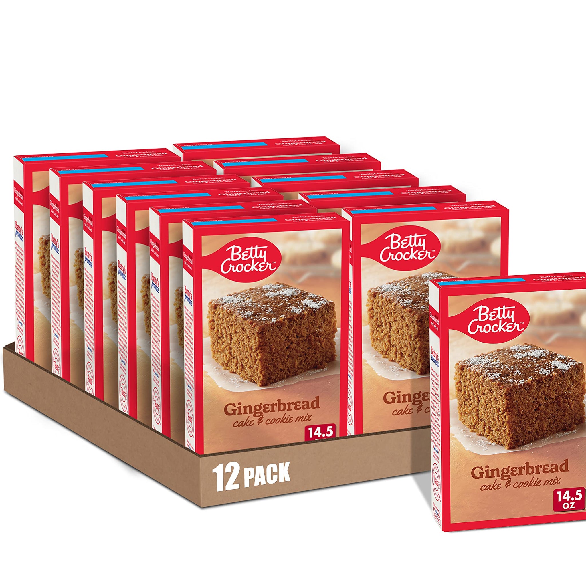 Betty Crocker Gingerbread Cake and Cookie Mix, 14.5 oz. (Pack of 12)