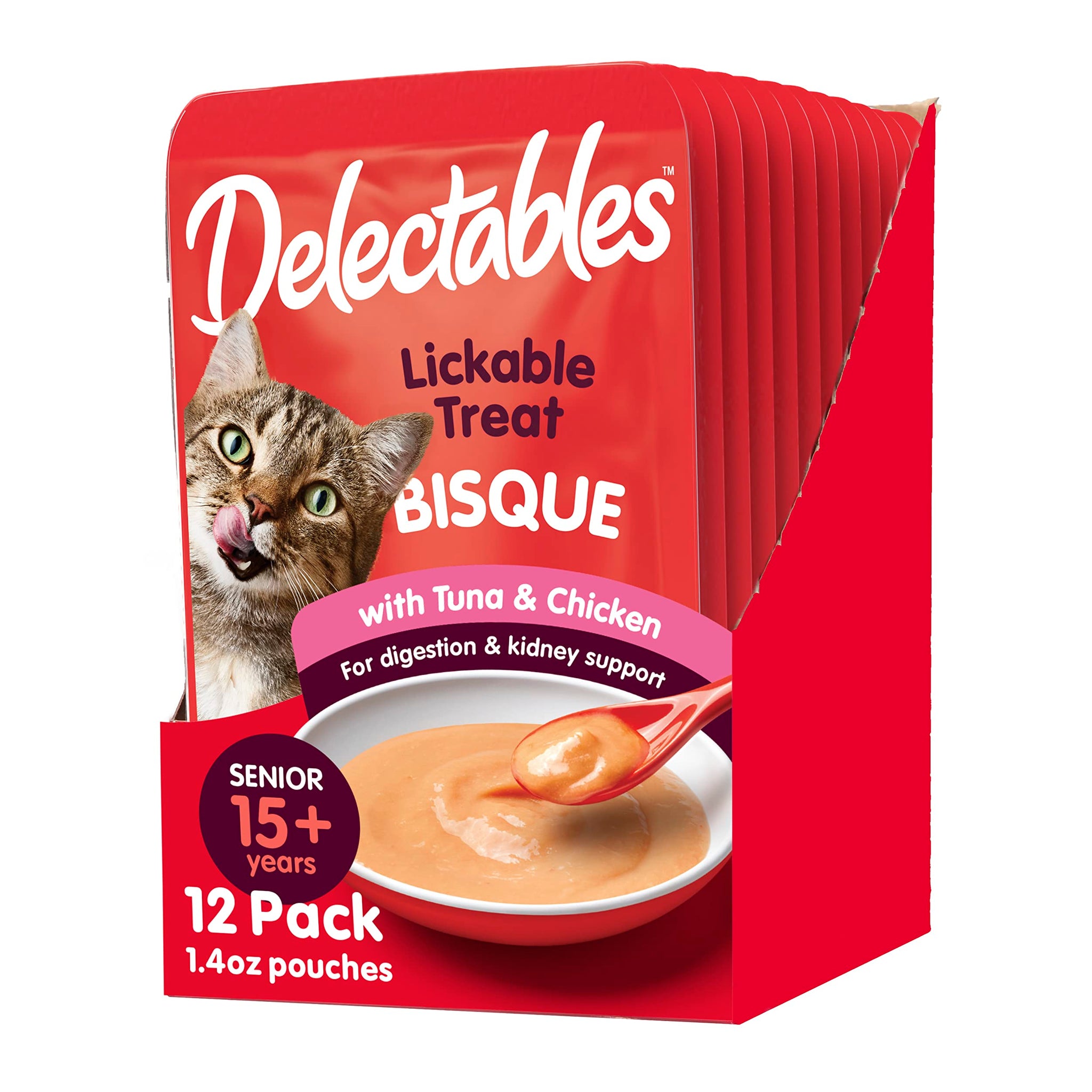 Delectables Lickable Wet Cat Treats - Tuna & Chicken, 1.4 Ounce (Pack of 12)
