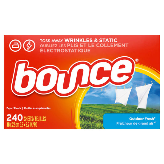 Bounce Fabric Softener Sheets, Outdoor Fresh, 240 Count