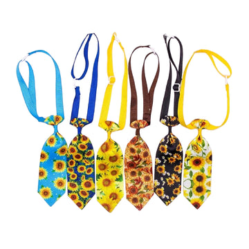 SEDLAV Adorable Sunflower Print Kitten Collars - Bow Tie Style Cat Tie & Small Dog Collars for Girls - Adjustable, Comfortable & Stylish Pet Neck Wear for Photoshoot, Play or Everyday Use