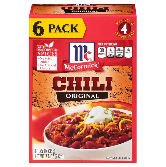 McCormick Chili Original Seasoning Mix (1.25 oz, 6 pk.)