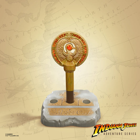 Indiana Jones and The Raiders of The Lost Ark Adventure Series Staff of Ra Headpiece Electronic Roleplay Talisman Costume Cosplay