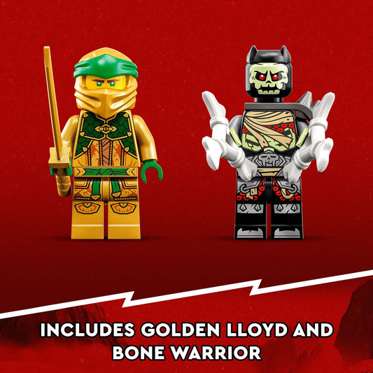 Lego NINJAGO Lloyd’s Mech Battle EVO Building Set 71781, with 2 Action Figures, 2 Posable Ninja Action Figures to Build, Ninja Toy for Kids Ages 6+ with Bone Warrior and Golden Lloyd Minifigures