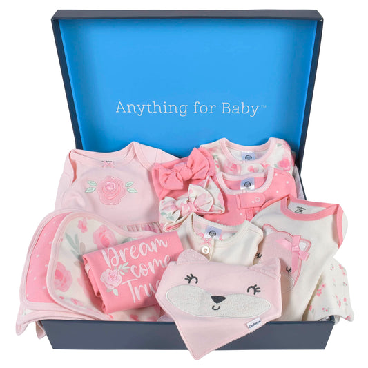 Gerber Baby 14-Piece Clothing Gift Set, Pink, Newborn