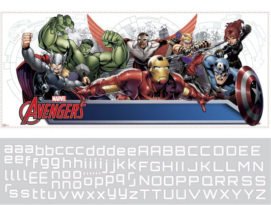 RoomMates RMK2240GM Marvel Avengers Assemble Personalized Headboard Peel and Stick Wall Decals