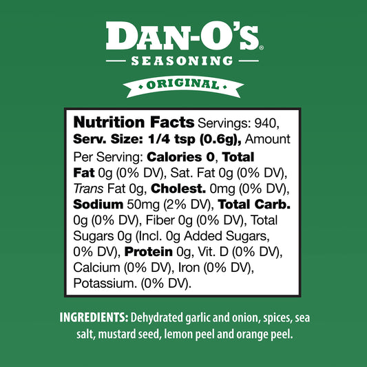 Dan-O’s Seasoning Original | Large Bottle | 1 Pack (20 oz)