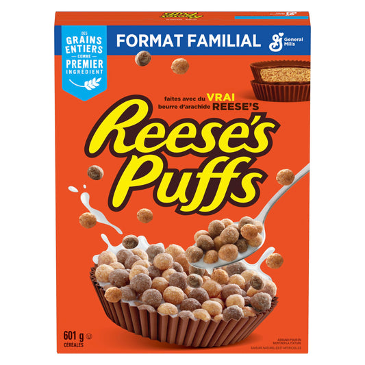 Reese Puffs Chocolate Peanut Butter Cereal 601g/21.2oz Imported from Canada