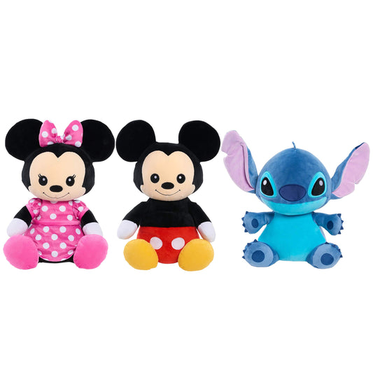 Disney Classics 14-Inch Mickey Mouse, Comfort Weighted Plush Animals for Kids Sensory Toys, Officially Licensed Kids Toys for Ages 3 Up by Just Play