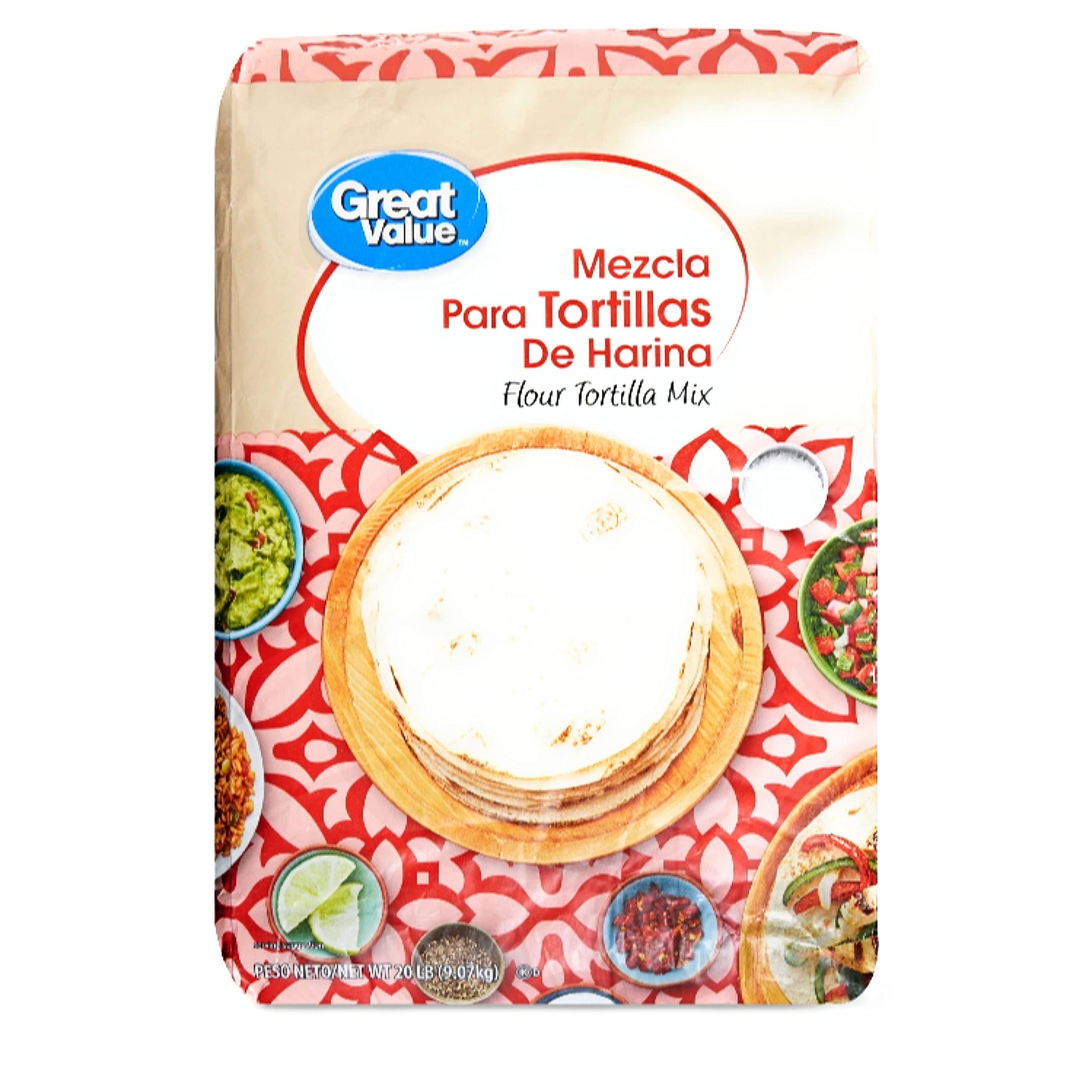 Great Value: Flour Tortilla Mix, 20 Lb
