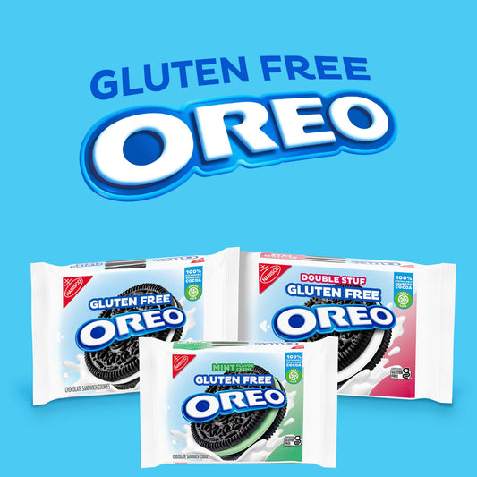 OREO Double Stuf Gluten Free Chocolate Sandwich Cookies, Gluten Free Cookies, 14.03 oz