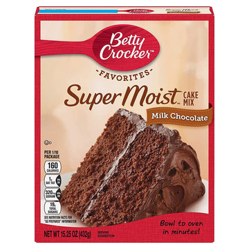 Betty Crocker Supermoist Cake Mix, Milk Chocolate, 15.25-Ounce (Pack of 6)