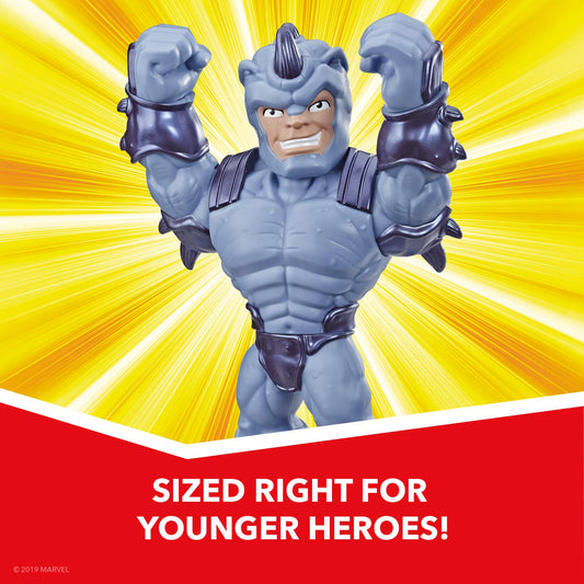 Playskool Heroes Mega Mighties Marvel Super Hero Adventures Web Warriors 3 Pack, Spider-Man, Kid Arachnid, Marvel’s Rhino, 10