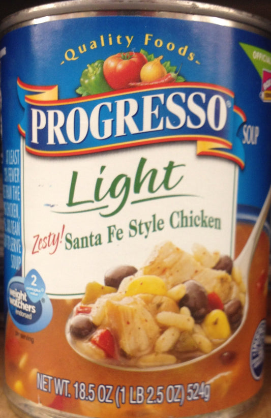 Progresso Light Zesty Santa Fe Style Chicken Soup 18.5oz Can (Pack of 18)