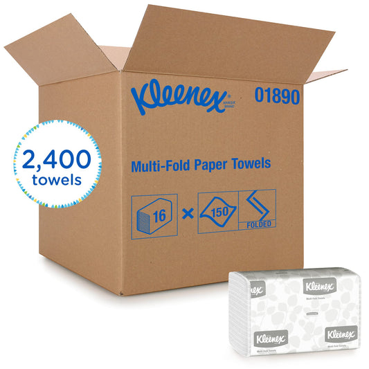Kleenex® Multifold Paper Towels (01890), 1-Ply, 9.2
