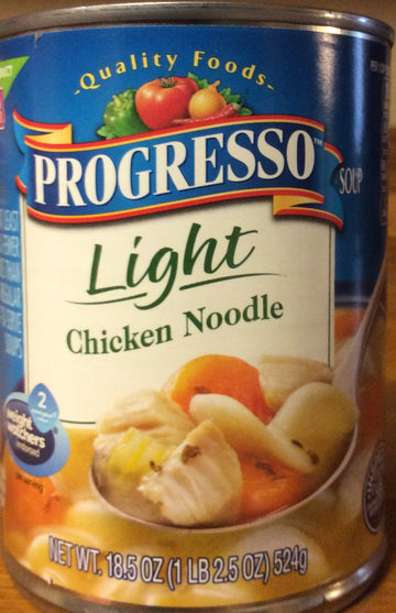 Progresso Light Chicken Noodle Soup 18.5oz Can (Pack of 18)