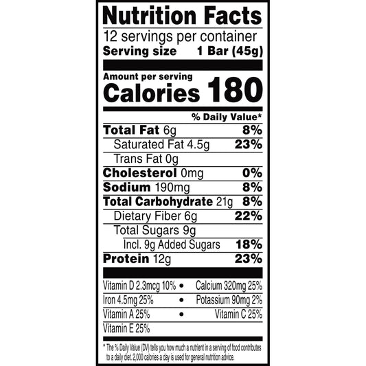 Kellogg's Special K Protein Meal Bars, 12g Protein Snacks, Meal Replacement, Chocolatey Chip Cookie Dough, 19oz Box (12 Bars)
