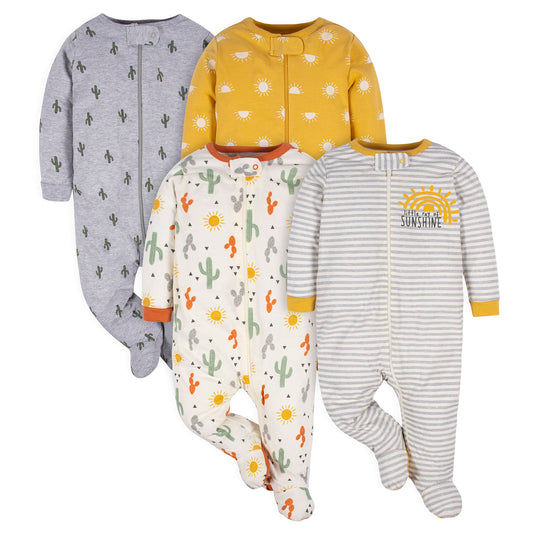 Gerber Unisex Baby 4 Pack 'N Play Footie And Toddler Sleepers, Southwest, 6-9 Months US