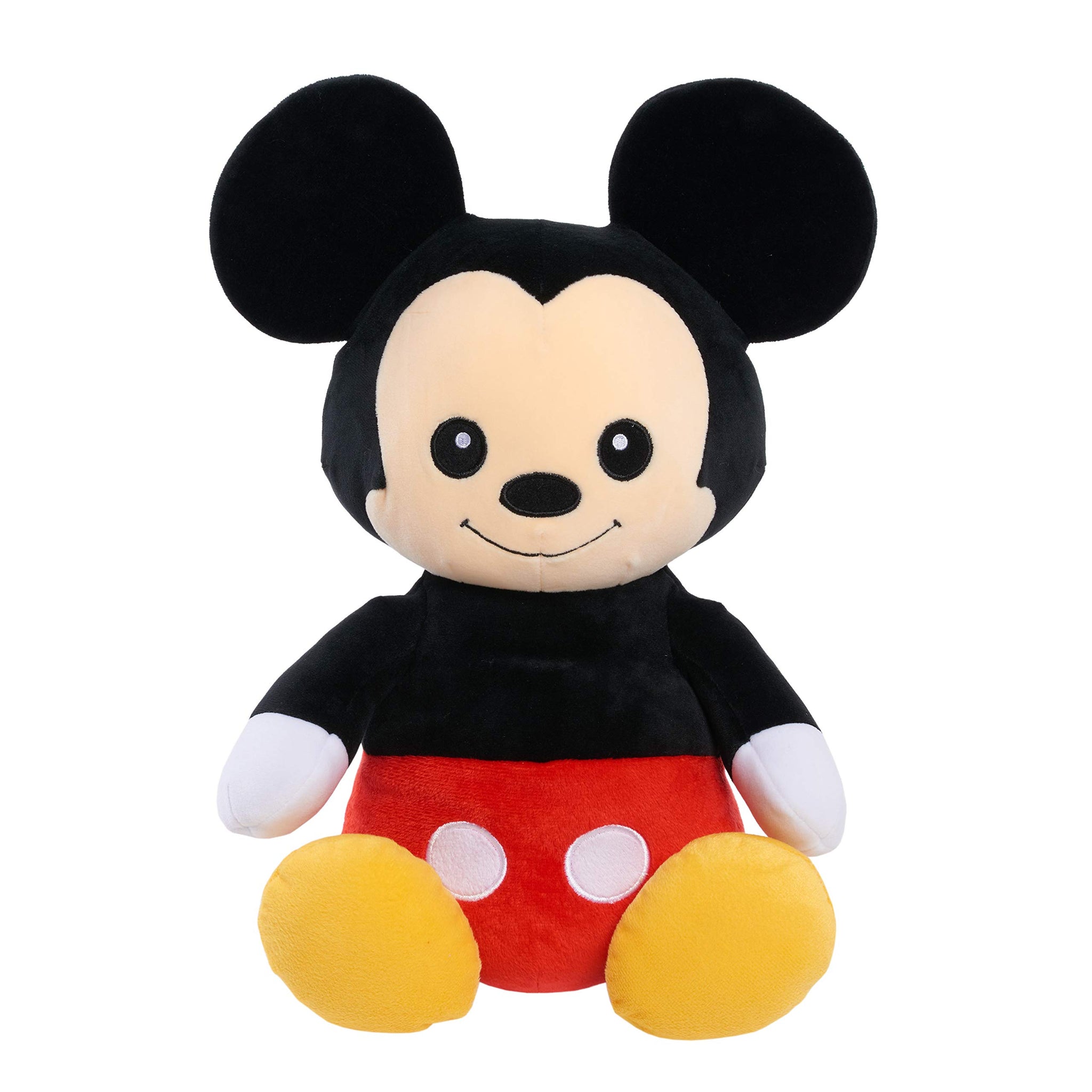 Disney Classics 14-Inch Mickey Mouse, Comfort Weighted Plush Animals for Kids Sensory Toys, Officially Licensed Kids Toys for Ages 3 Up by Just Play