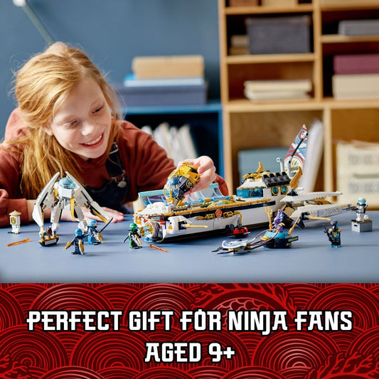 LEGO NINJAGO Hydro Bounty Building Set, 71756 Submarine Toy with Kai and NYA Minifigures, Ninja Toys, Gifts, Presents for Kids, Boys, Girls Age 9 Plus Years Old