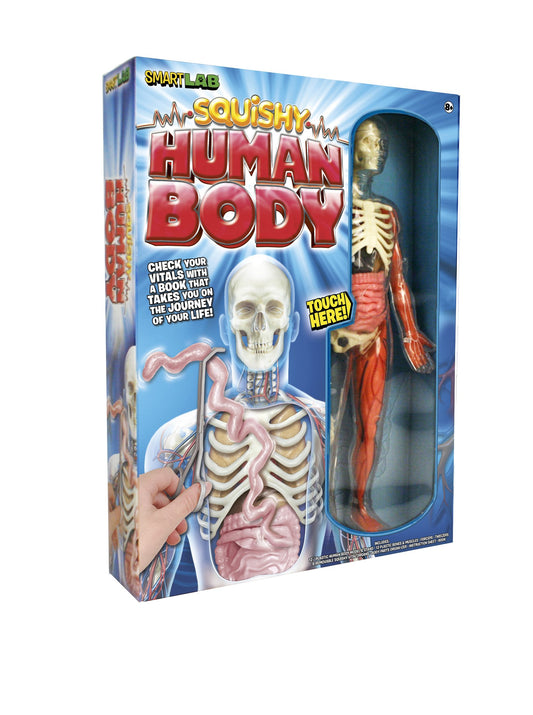 SmartLab Toys Squishy Human Body with 21 Removable Body Parts with Anatomy Book