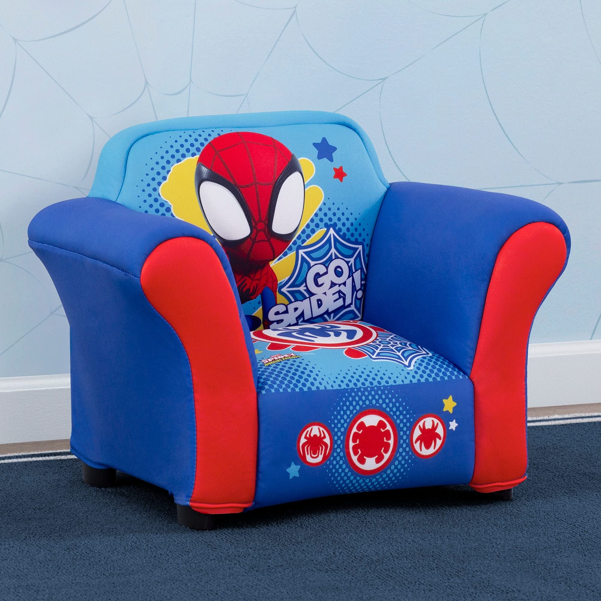 Spidey and His Amazing Friends Upholstered Chair with Sculpted Plastic Frame