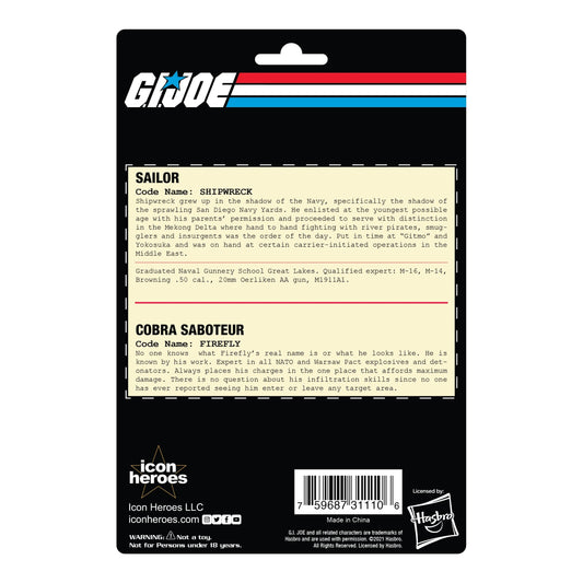 G.I. Joe: Shipwreck and Firefly Retro Pin Set