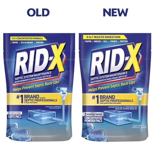 RID-X Septic Treatment, 2 Month Supply Of Septi-Pacs, 2.1 Ounce (Pack of 1)