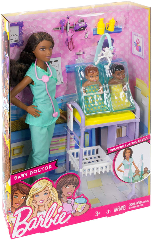 Barbie Careers Baby Doctor Doll Playset, Brunette