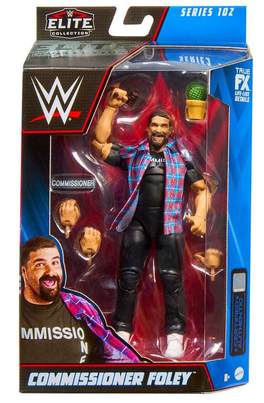 Mattel WWE Elite Action Figure Commissioner Foley with Accessory